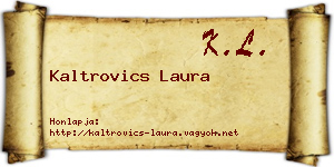Kaltrovics Laura névjegykártya